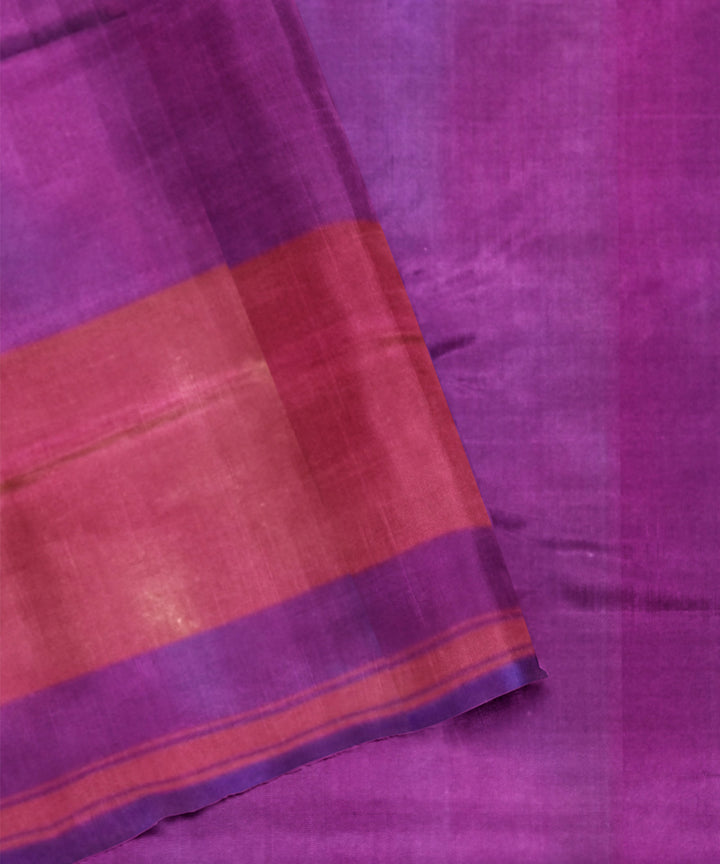 Deep blue purple handwoven patola silk saree