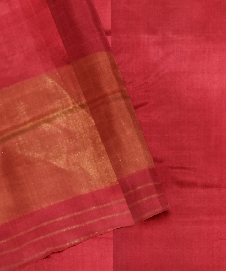 Navy blue red handwoven patola silk saree