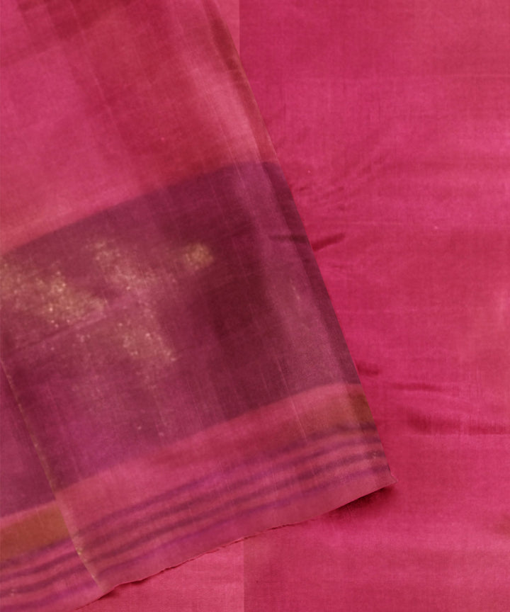 Mehendi green purple handwoven patola silk saree