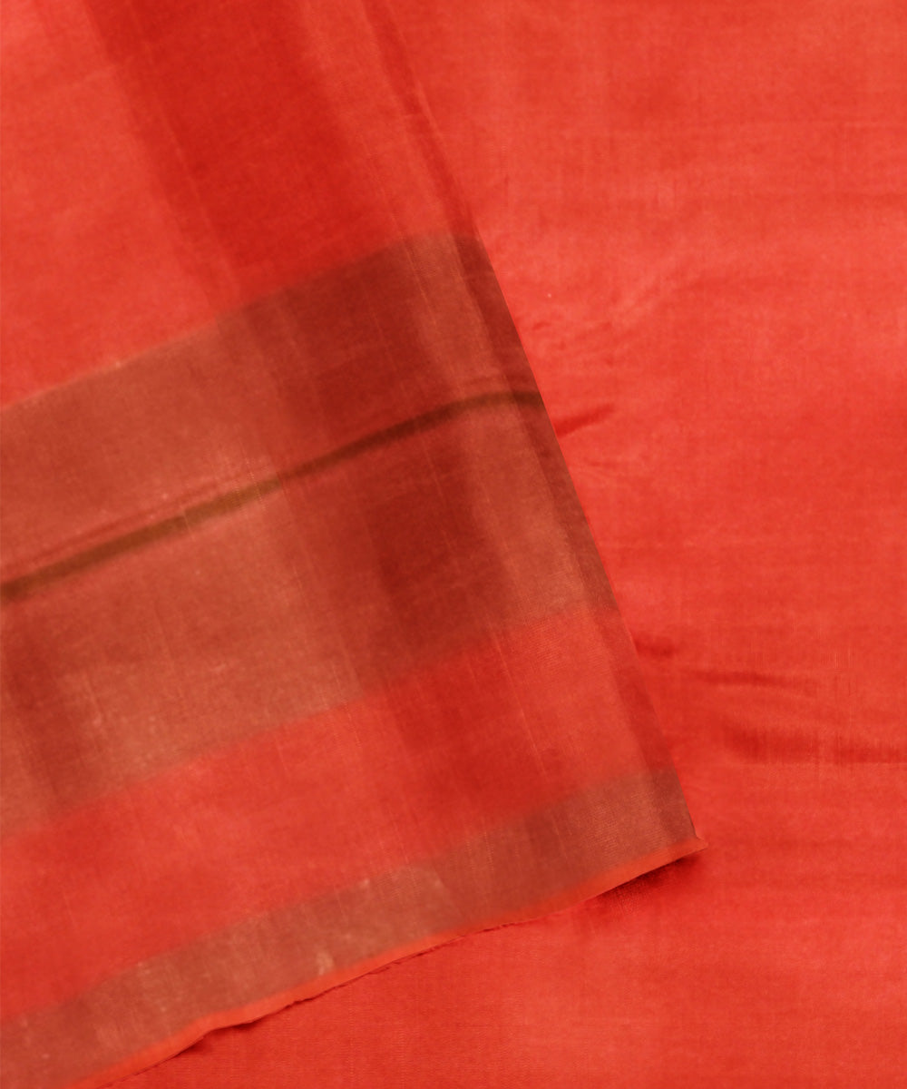 Blue orange handwoven patola silk saree