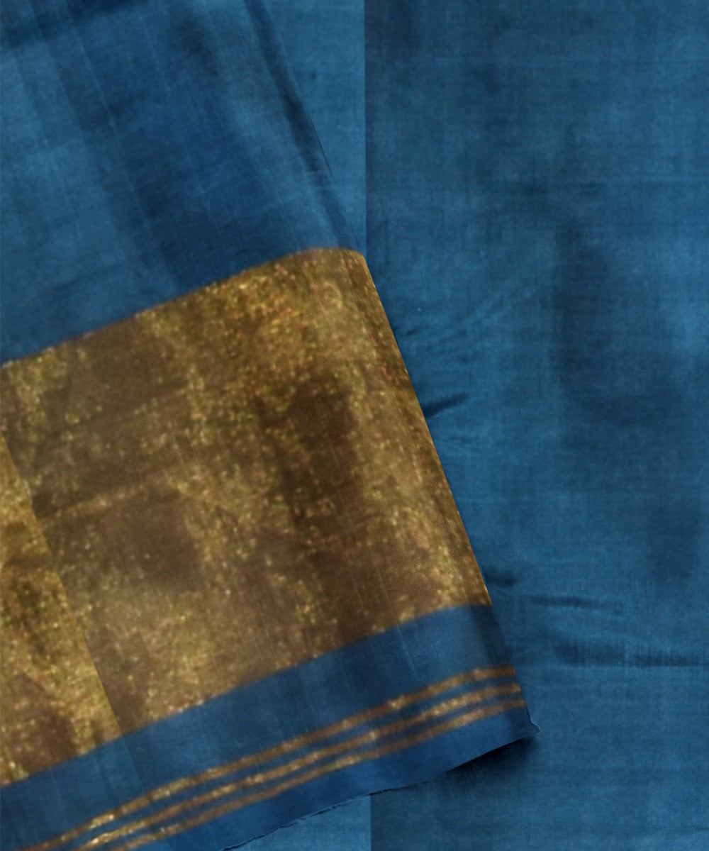 Ocean blue handwoven patola silk saree