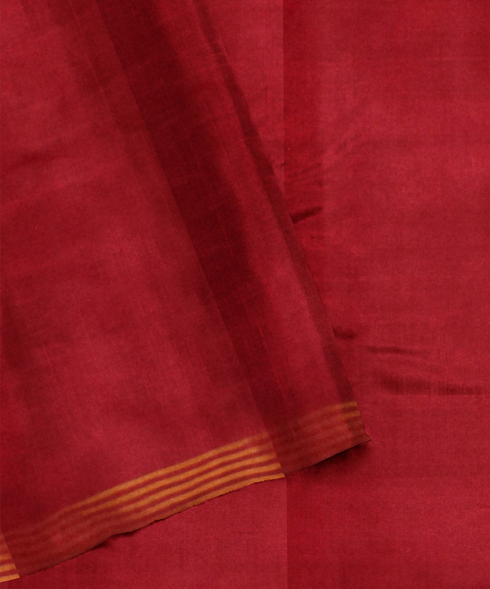 Yellow red handwoven patola silk saree