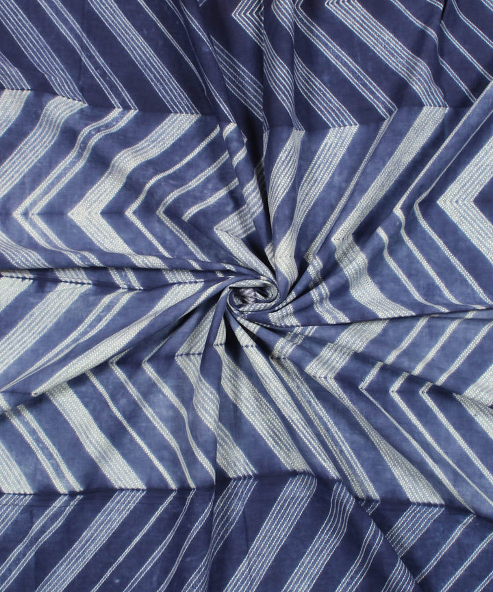 2.9m Dark blue tie dye cotton shibori kurta material