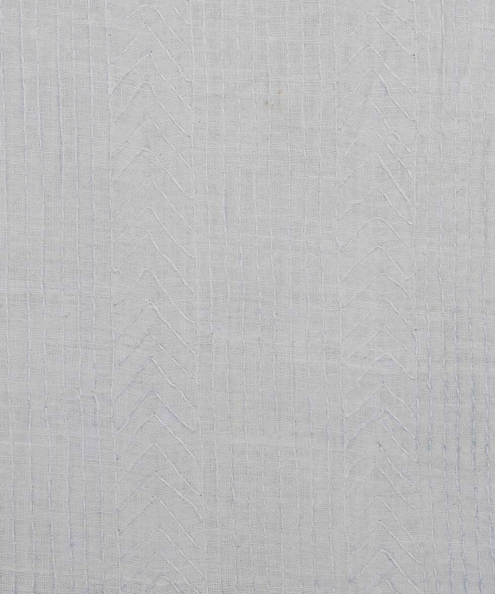 Off White Stripe Handspun Cotton Fabric