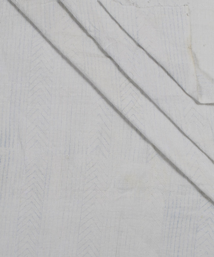 Off White Stripe Handspun Cotton Fabric