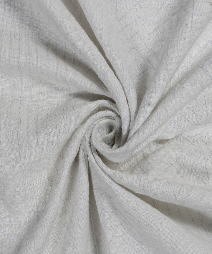 Off White Stripe Handspun Cotton Fabric