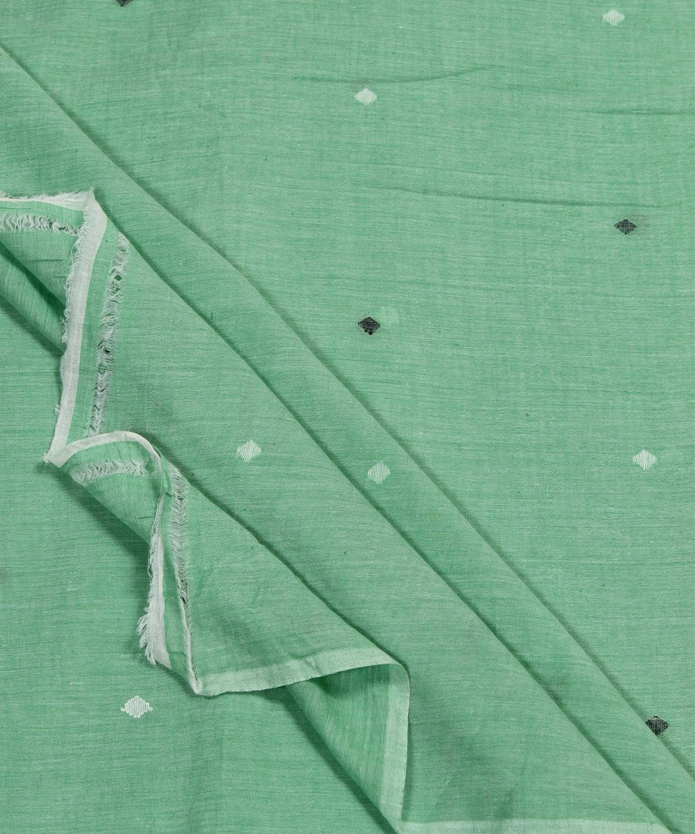 2.4m Light green muslin jamdani handloom kurta material