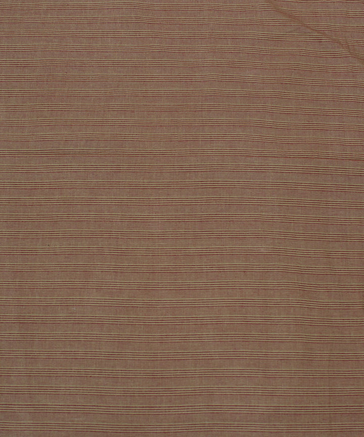 0.7m Beige and red stripes handwoven cotton fabric