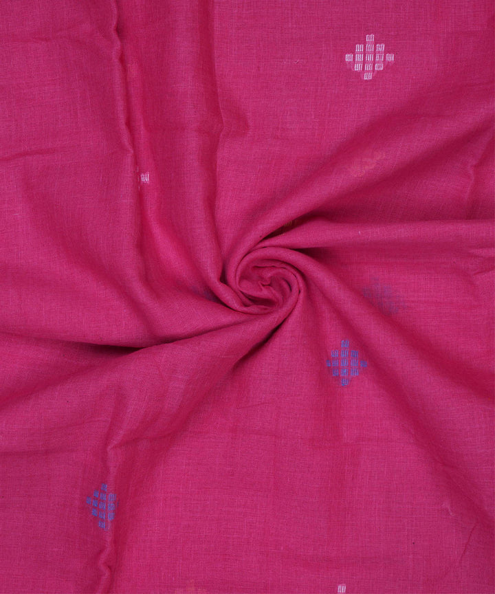 Pink handwoven bengal jamdani fabric