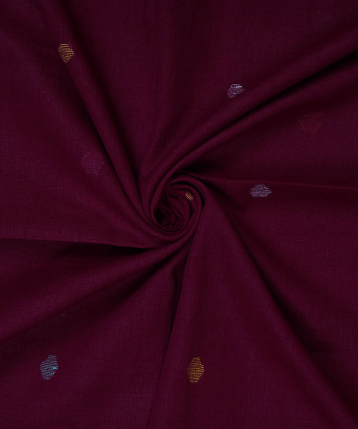 Maroon handwoven bengal jamdani fabric