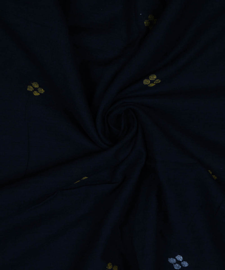 2.5m black handwoven bengal jamdani fabric