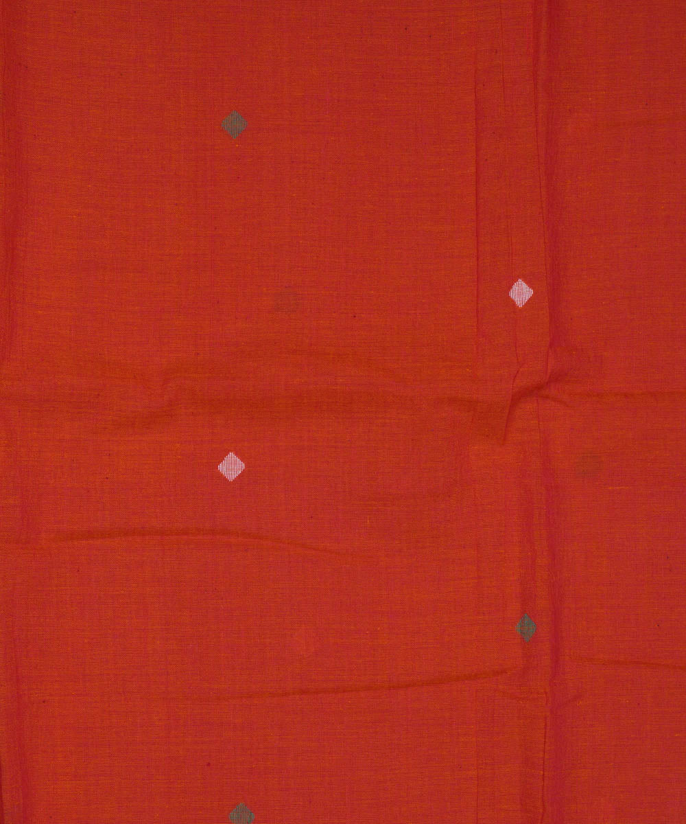 0.7m Orange hand woven bengal jamdani fabric