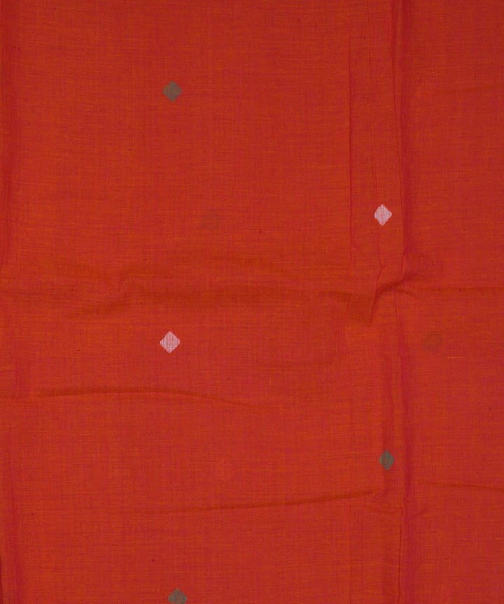 0.7m Orange hand woven bengal jamdani fabric