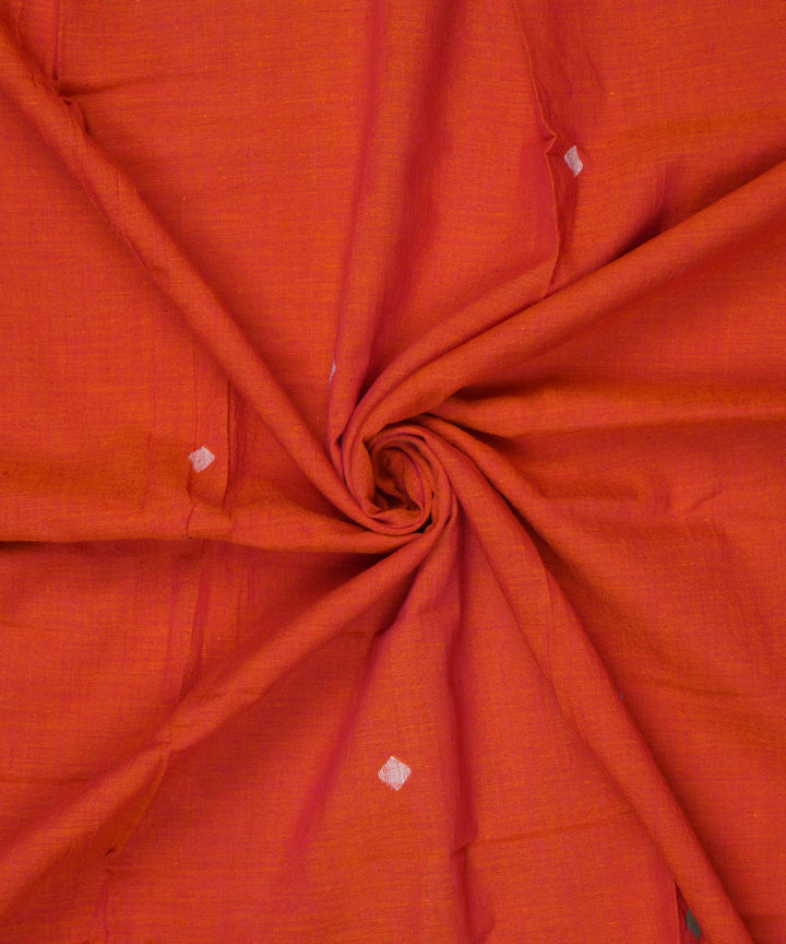 0.7m Orange hand woven bengal jamdani fabric