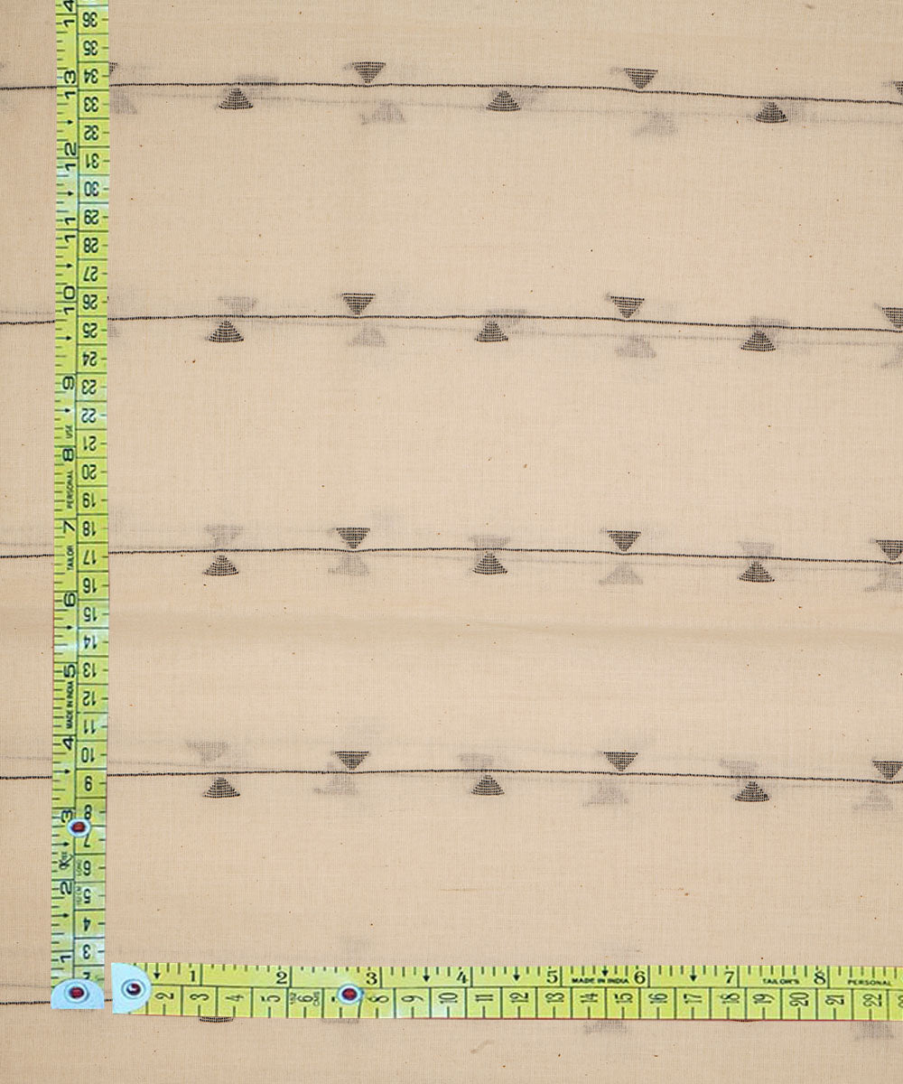 0.6m White hand woven bengal jamdani fabric