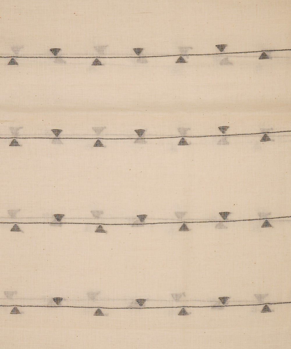 0.6m White hand woven bengal jamdani fabric
