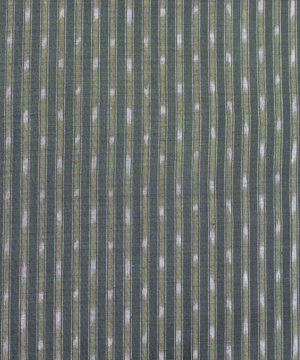 0.9m Handloom Green Pochampally Ikat Cotton Fabric