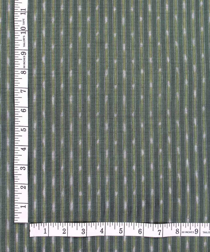 0.9m Handloom Green Pochampally Ikat Cotton Fabric