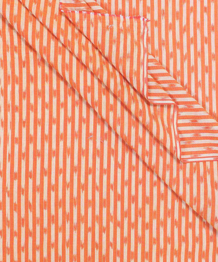 0.5m Handwoven Orange Pochampally Cotton Fabric