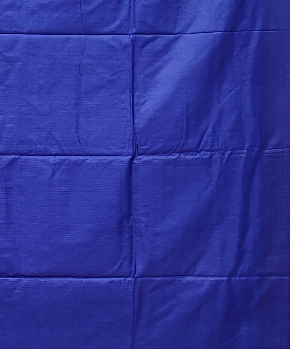 Navy blue beige handwoven tussar silk saree