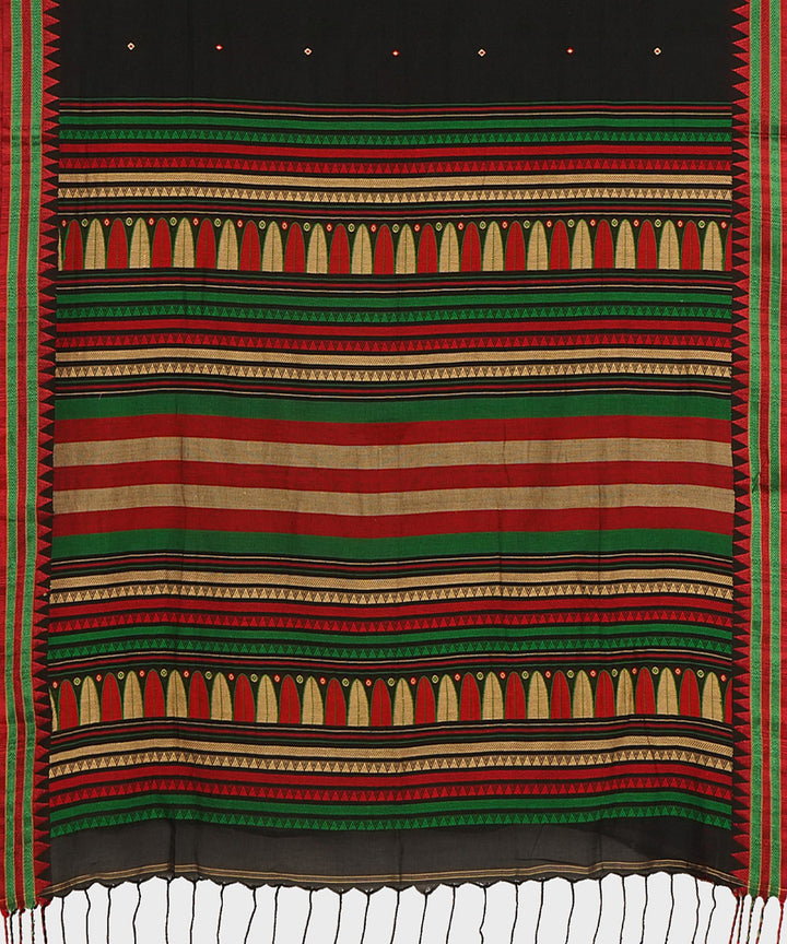 Tantuja black handwoven tangail cotton sari