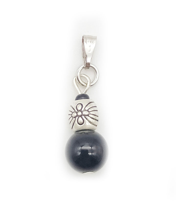 Black handcrafted black onyx gemstone bracelet pendant earring set