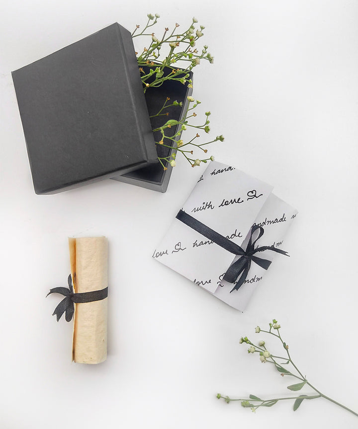 Handmade bidri pure silver inlay square cufflinks