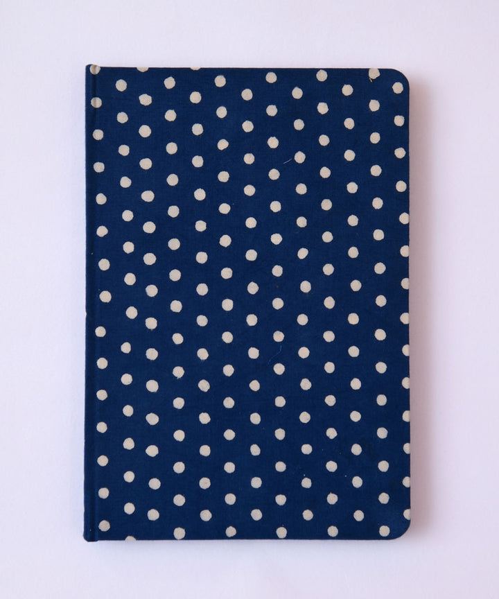 Navy blue hand block print diary