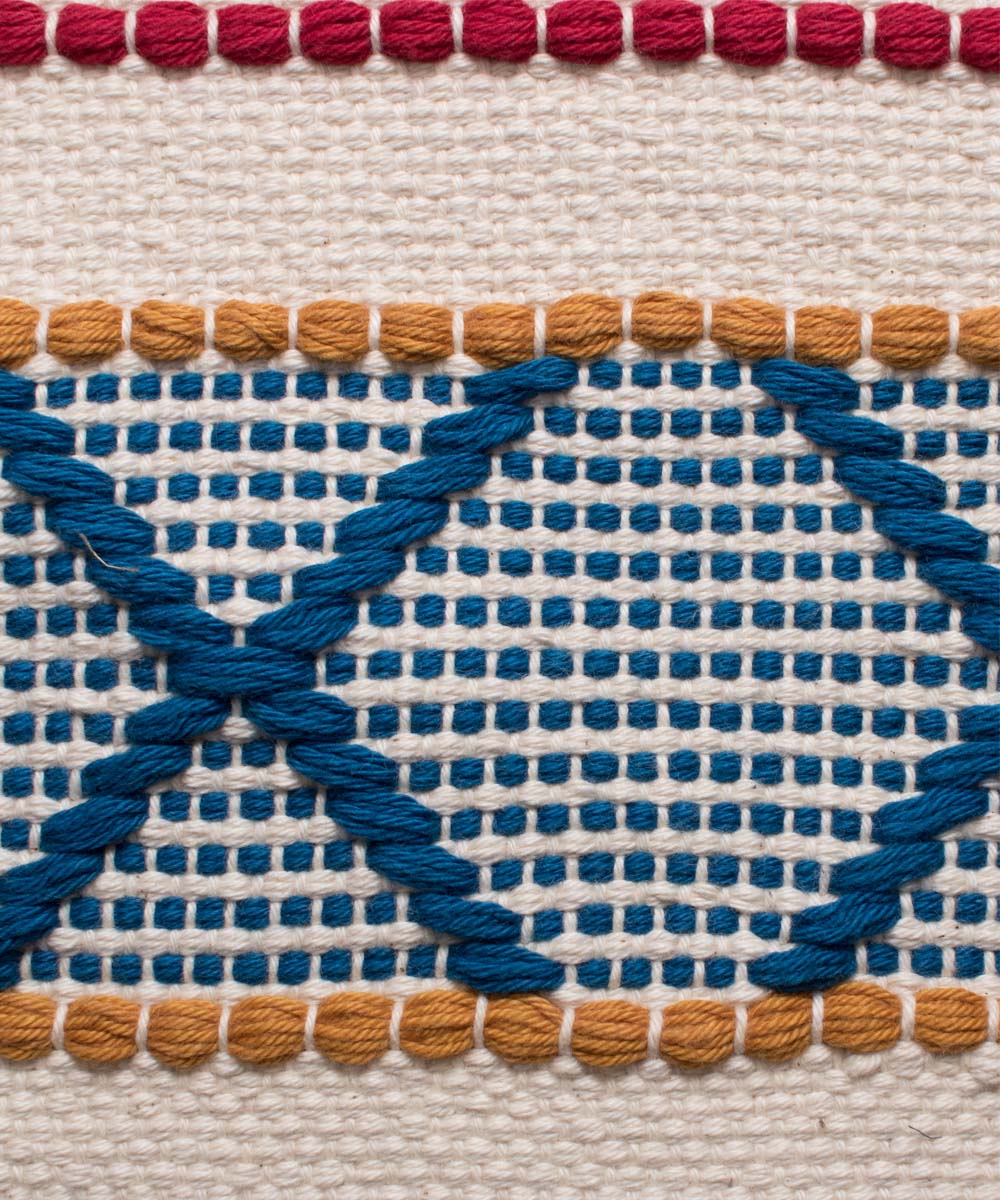 Multi color yarn dyed handwoven cotton cushion cover