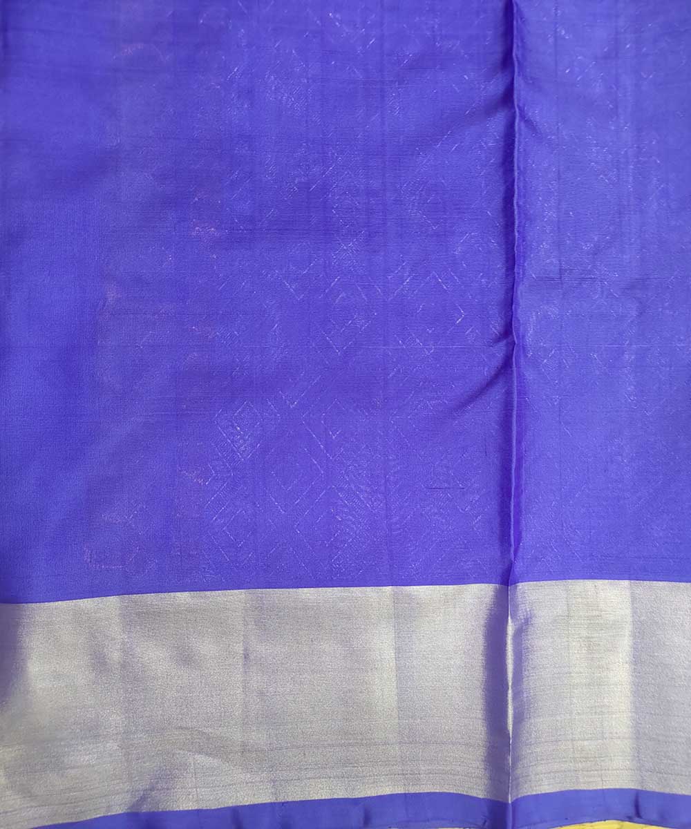 Light pink blue handwoven venkatagiri silk sari