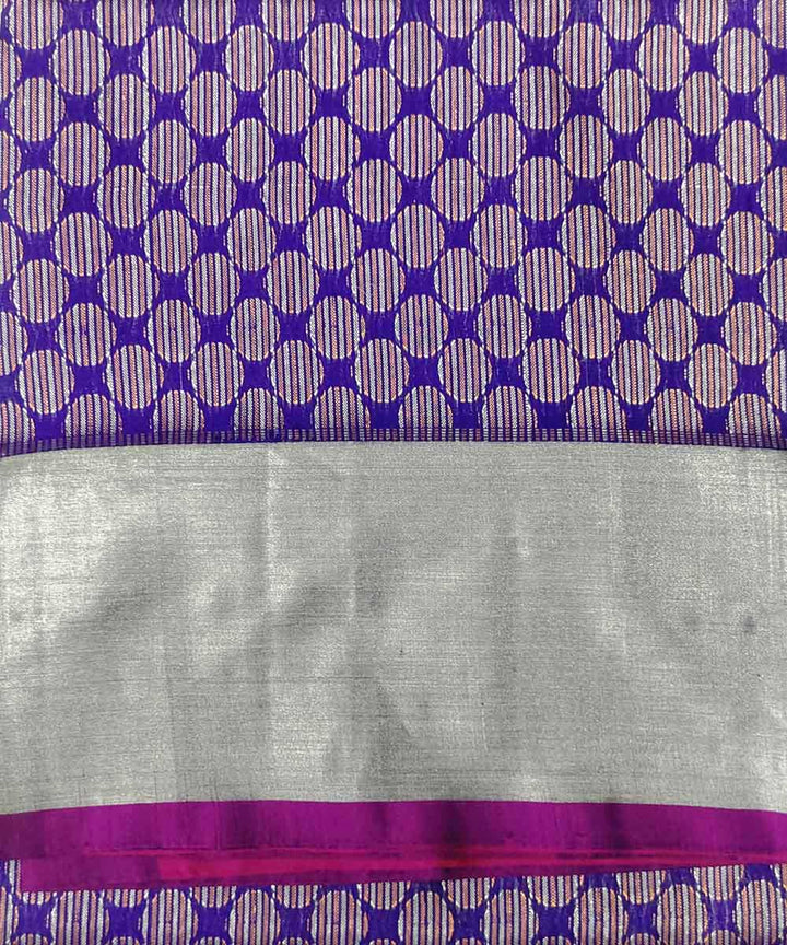 Lavender pink handwoven venkatagiri silk sari