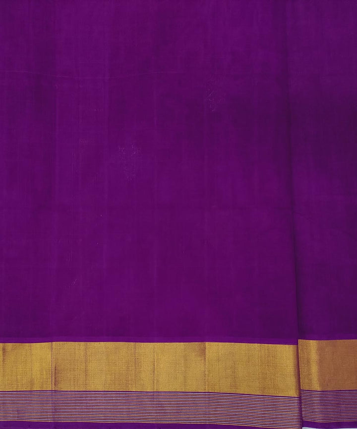 Purple gold zari handwoven cotton venkatagiri saree