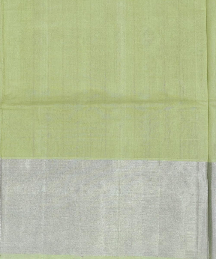 Light green silver zari handloom cotton venkatagiri saree