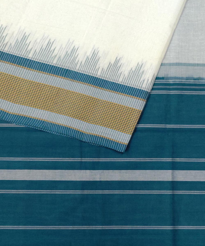 White handwoven cotton venkatagiri saree