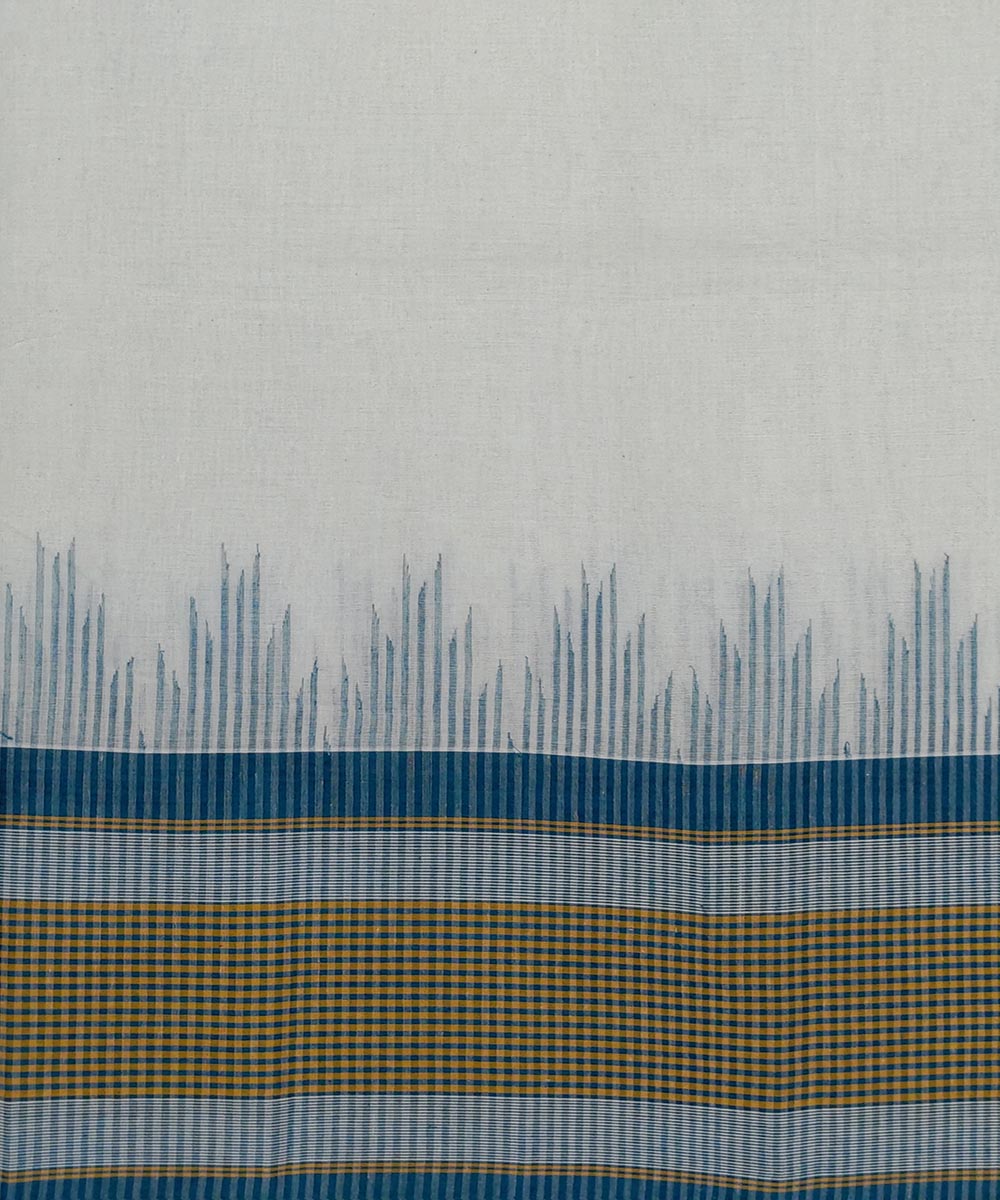 White handwoven cotton venkatagiri saree