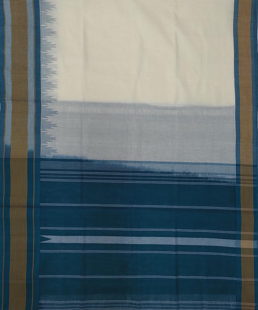 White handwoven cotton venkatagiri saree