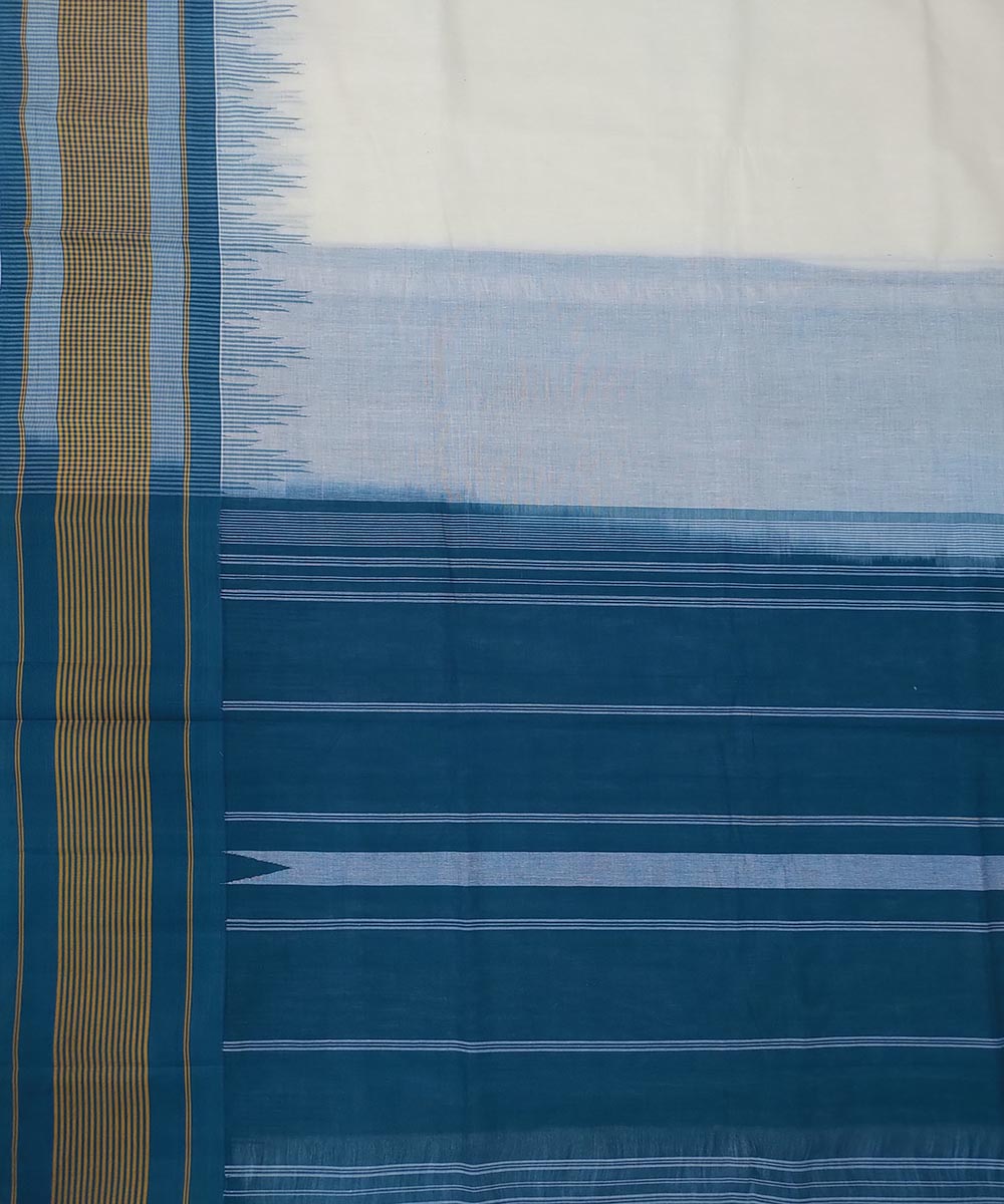 White handwoven cotton venkatagiri saree