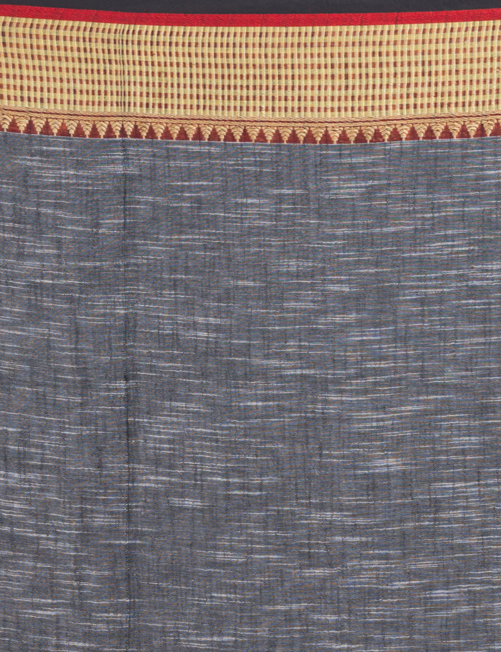Grey with golden shimmer borders handwoven soft cotton sari