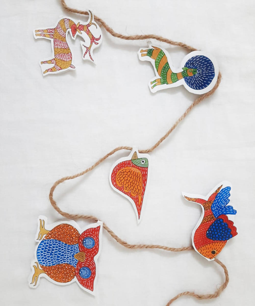 Potli diy craft kit christmas decor of gond art forest friends(age 6)