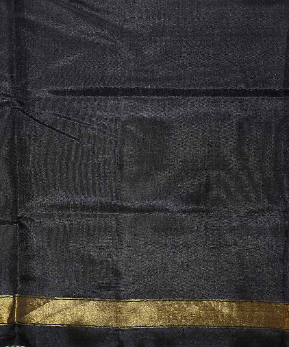 Black grey handloom patola silk saree