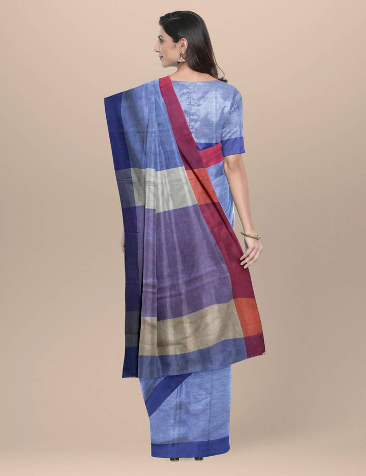 Blue bengal Cotton Handwoven Saree