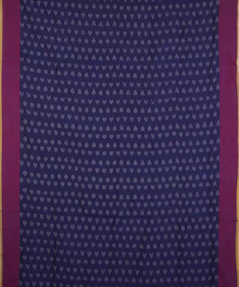 Navy blue and red handloom ikat pochampally saree