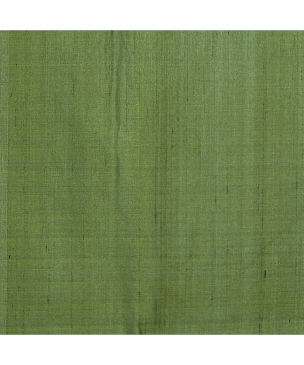 Lime green Bengal handloom handspun tussar saree
