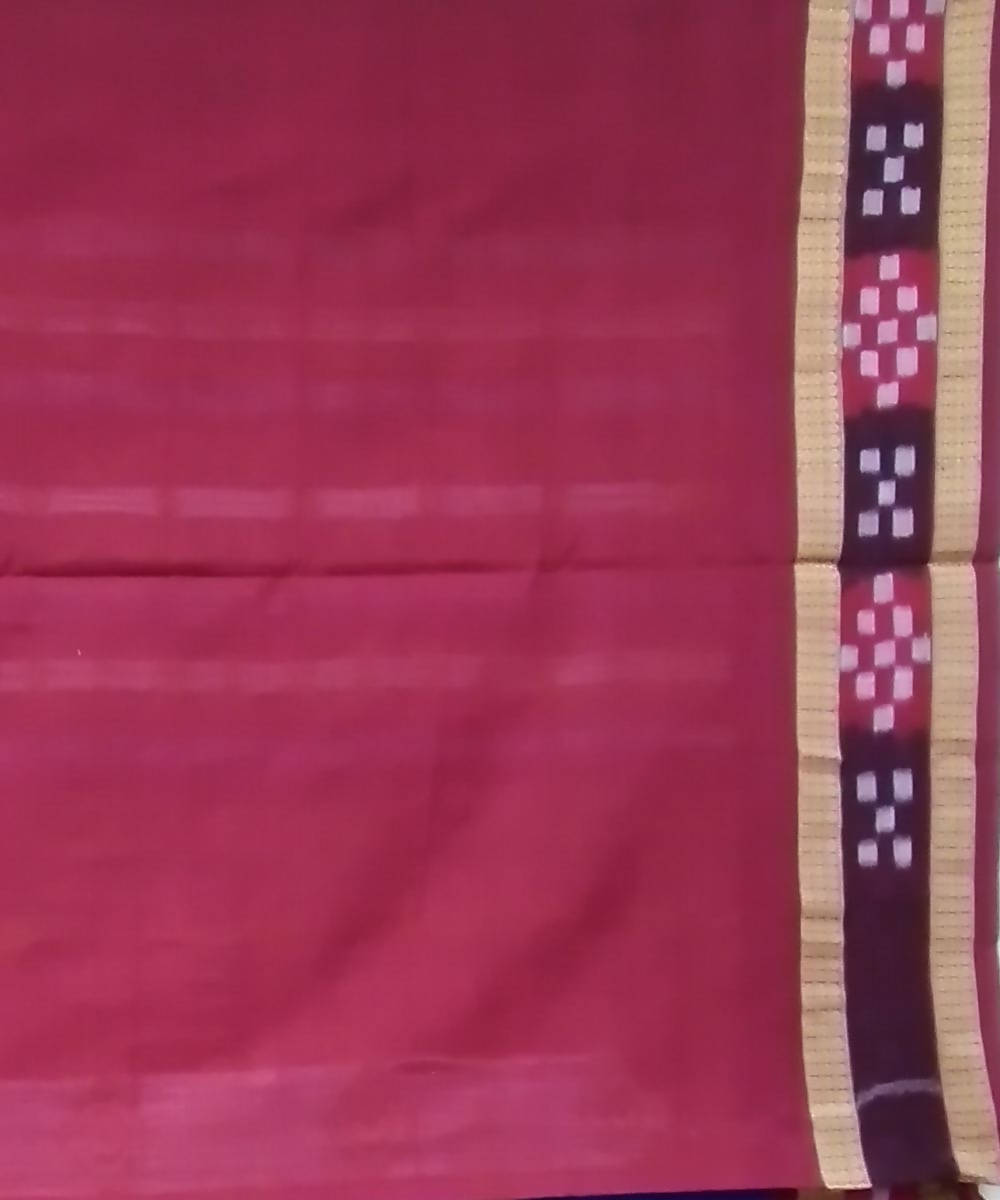Blue maroon handmade cotton bomkai saree