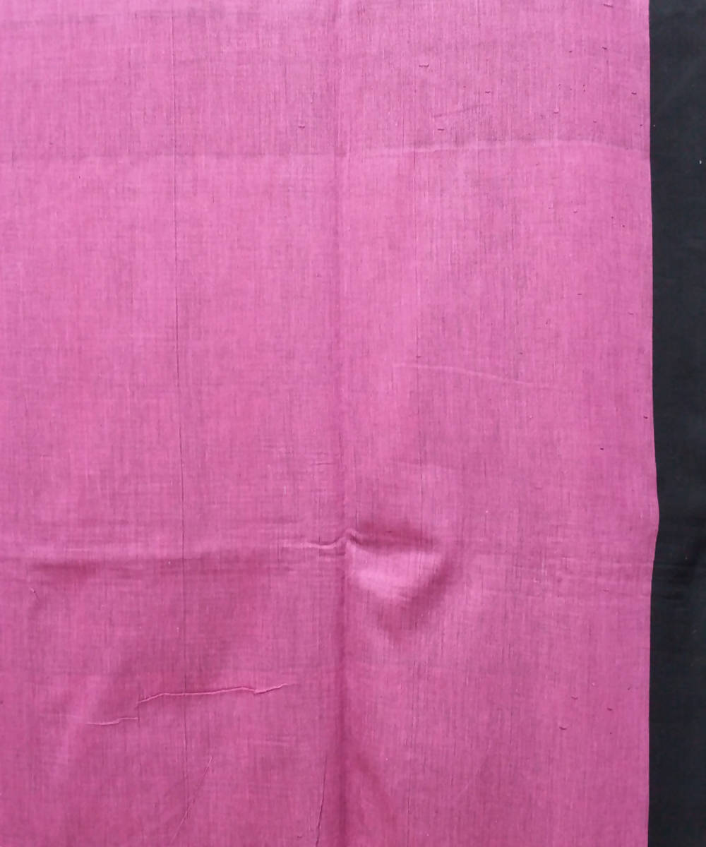 Bengal handspun handwoven light pink cotton saree