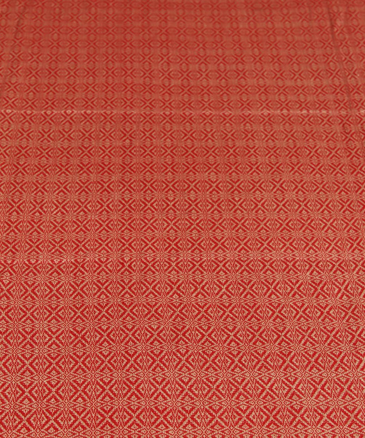 Red Floral Handwoven Cotton Bed Cover