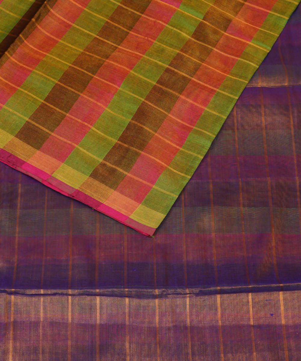 Handloom multicolor Uppada Silk Saree