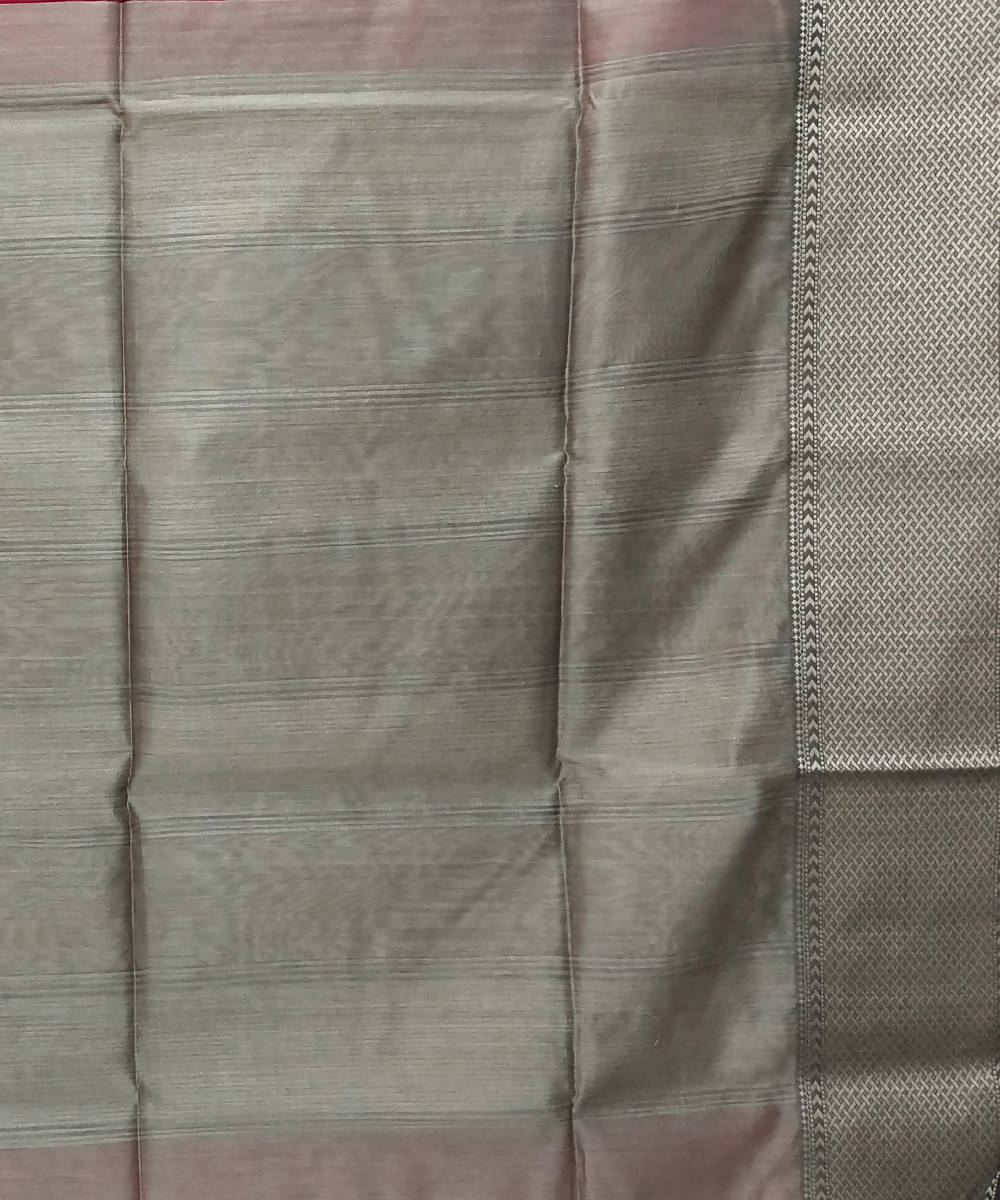 Red handloom cotton silk maheshwari saree