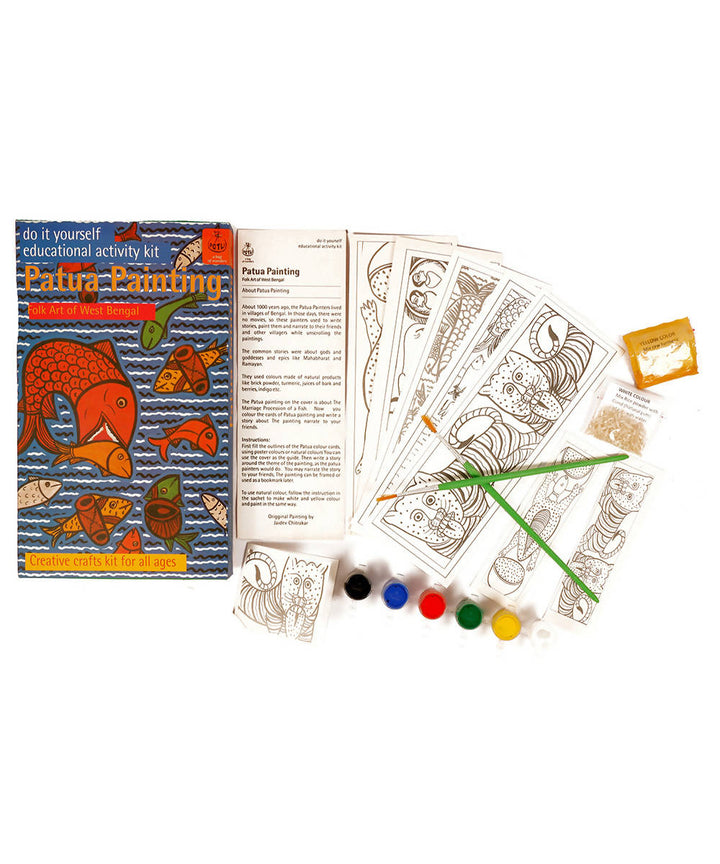 Handmade DIY Educational Colouring Kit Patua Painting of West Bengal