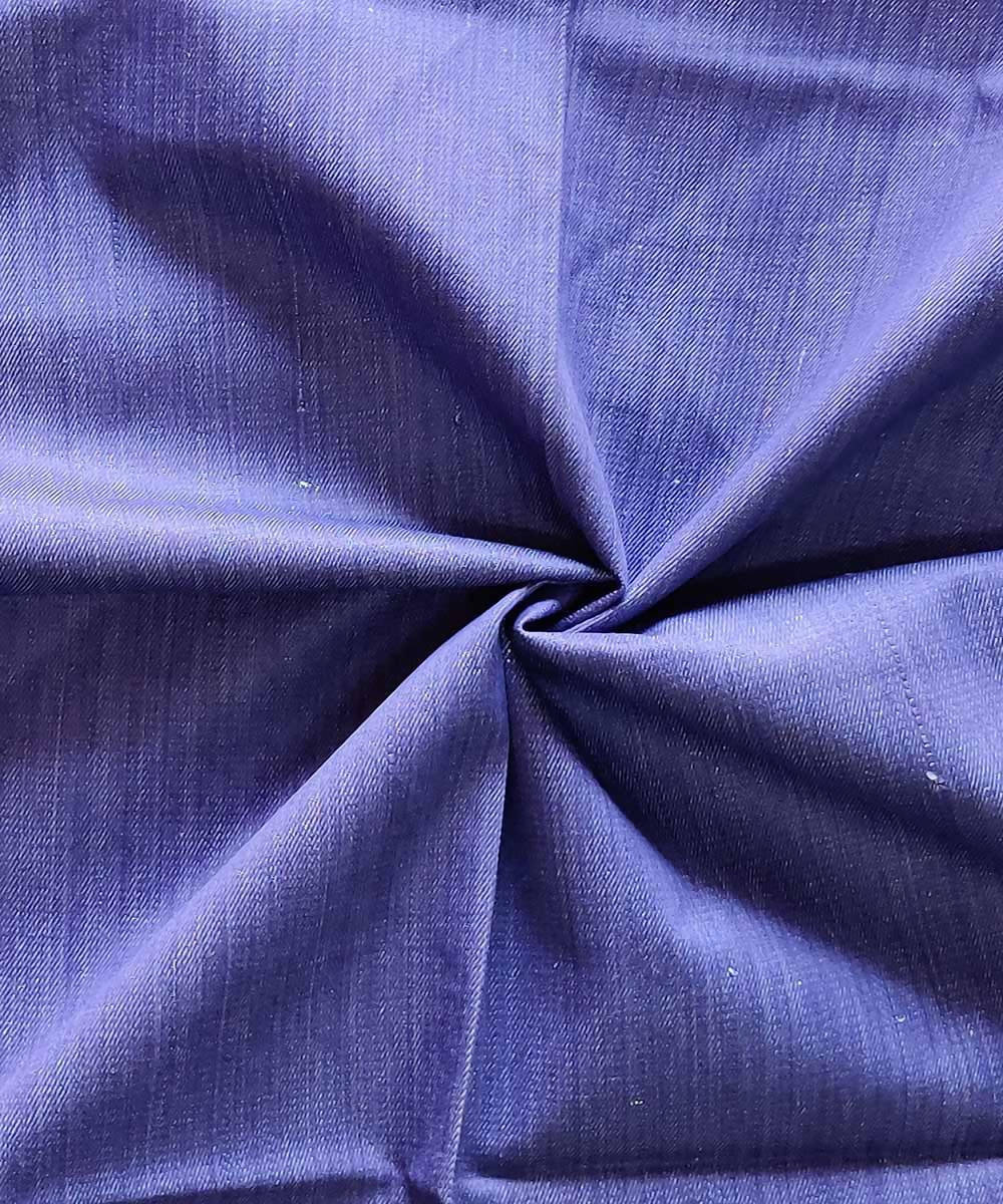 Purple handspun handwoven cotton thick material fabric
